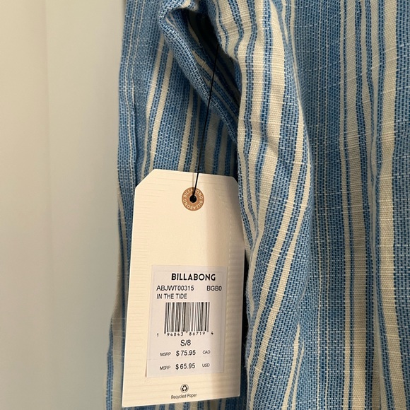 NWT! Billabong In the Tide Button Down Shirt - Picture 7 of 8